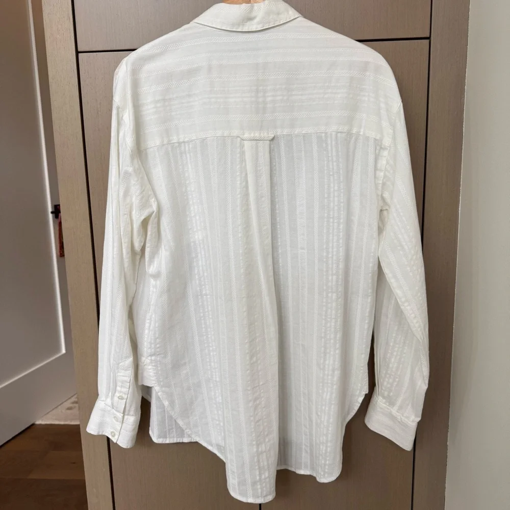 Veronica Beard white embroidered cotton top, M - Picture 5 of 7